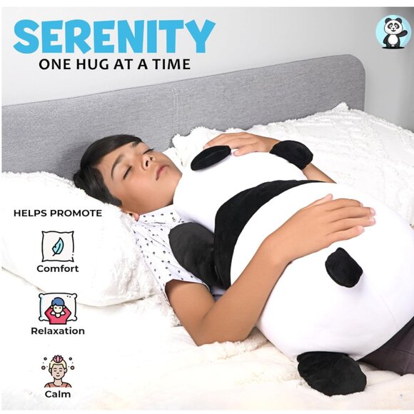 Weighted Stuffed Animal - Plush Panda Bear - Picture 4 of 10